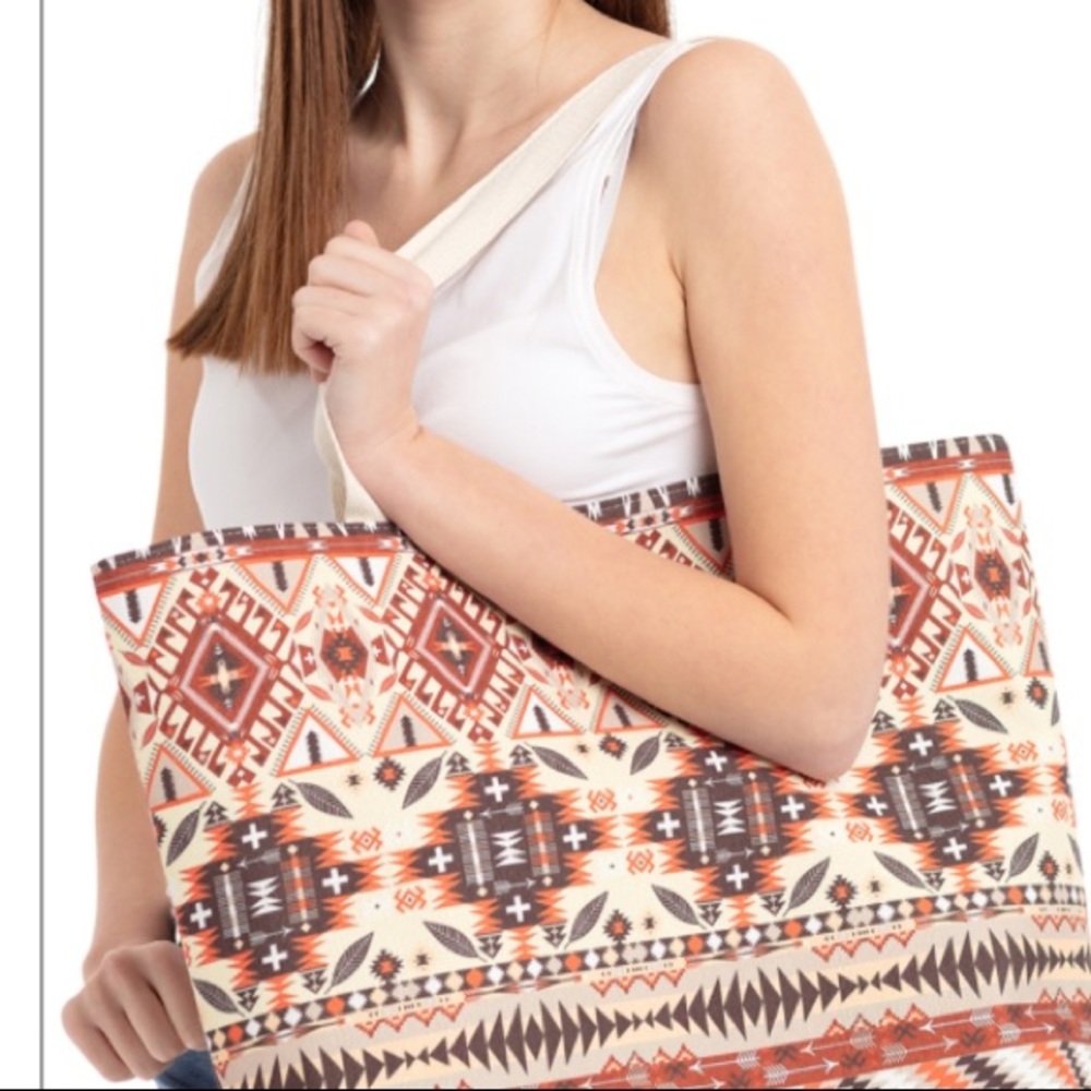 AZTEC PATTERN TOTE BAG, New! 🌵 - Picture 4 of 11